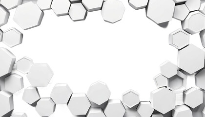 hexagon white abstract background 3d render bright wallpaper design hex illustration technology modern futuristic geometric graphic three-dimensional mosaic hexagonal light