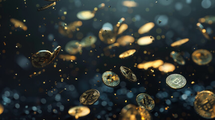 Poster - A bunch of gold coins are falling from the sky