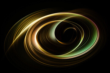 Poster - Abstract swirling light patterns on a black background