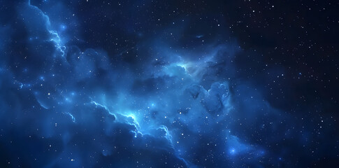 blue night starry sky, space background. wallpaper with a serene blue night sky