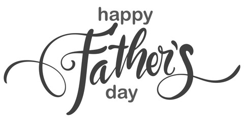 happy fathers day lettering