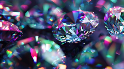 Poster - Transform into a captivating abstract diamond backdrop.