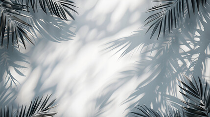 Fototapete - natural shadow of tropical leaves