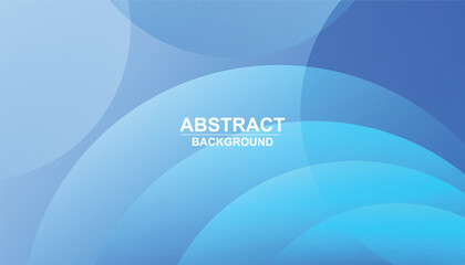 Aufkleber - Blue abstract background with fluid shapes, minimal geometric background, circle elements with fluid gradient shapes, blue background