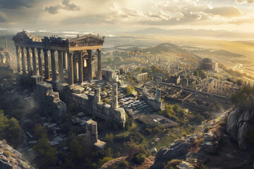 Poster - Ancient Greek city Troy.