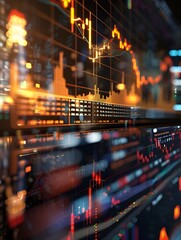 Poster - Customizable Financial Data Dashboard Visualizing Market Trends and Investment Analytics