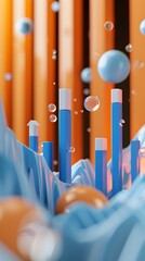 Poster - vibrant 3d rendered index themed social media campaign for investment goals and strategies sharing