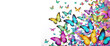 © Pham Ty - Banner of imagine a kaleidoscope of colorful butterflies with copyspace for texts