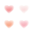 © Lyona - Set of Blurred Pastel Hearts. Cute Abstract Soft Hearts for Valentine's Day in Groovy Style. Collection of abstract blur gradient Hearts in pastel color. Retro groovy hearts, soft pastel aura texture