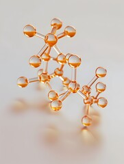 Poster - minimalist molecular visualization of insulin structure in 3d