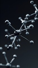Poster - minimalist 3d rendering of insulin molecule structure with clean lines and simple shapes