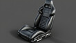 Luxurious black car seat design with modern ergonomic curves.
