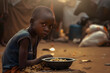 © john - A african poor boy searching foods , hungry boy , 