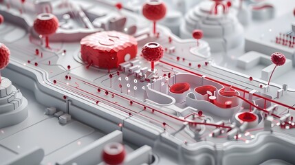 Poster - Insulin Regulation Infographic 3D Visualization Highlighting Key Blood Sugar Processing Mechanisms
