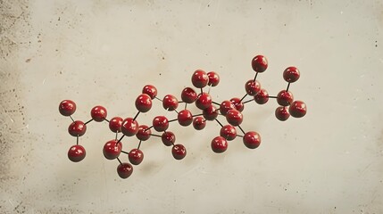 Poster - vintage inspired 3d of the insulin molecule