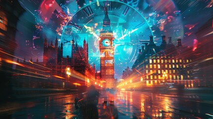 Wall Mural - sci-fi time travel