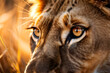 Close-up of a lioness’s eyes. Ideal for wildlife documentaries, nature blogs, or powerful marketing visuals