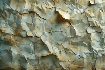 Poster - An expansive shot capturing the detailed and chaotic texture of a cracked and peeling surface, displaying effects of time and elements