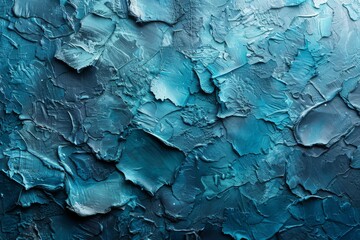 Poster - A visually stimulating image showcasing shades of blue with dramatic texture and brush strokes