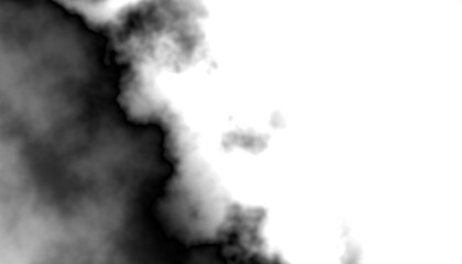 Poster - Black smoke steam isolated transparent background. Fog and mist effect for text or space. Overlay with transparent background