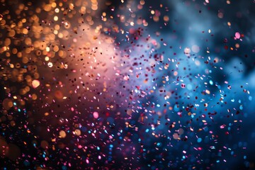 Poster - A vibrant abstract image of colorful bokeh and glitter, representing celebration and festivity