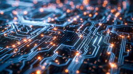 Poster - abstract generic electronic circuit composition