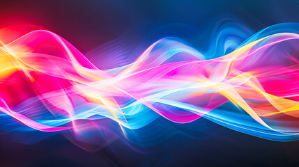 Poster - An abstract smooth, vibrant, dynamic wave of light