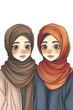 Zwei Muslimische Mädchen, beste Freundinnen 