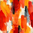 Bold Red and Orange Watercolor Brush Strokes Forming a Dynamic Abstract Pattern,Seamless patterns