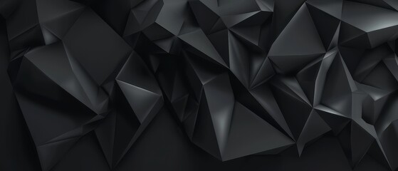 Sticker - Abstract black background with low poly triangles. ( kitchen glass)