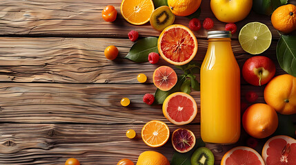 Wall Mural - fruit juice can be made with oranges, grapefruits, and lemons, as seen in this image featuring a variety of oranges and grapefruits arranged on