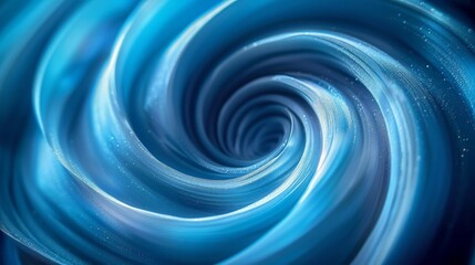 Poster - Dynamic spiral pattern on abstract background with swirling blue hues, creating a mesmerizing and captivating wallpaper design.