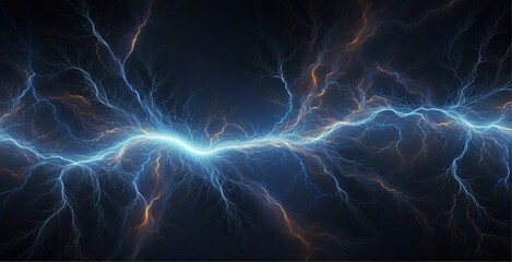 Electric abstract sparks background with lightning
