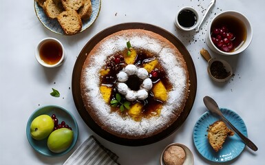 Wall Mural - Basbousa semolina cake with syrup