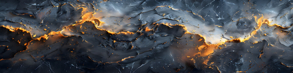 Aufkleber - Mesmerizing Black Marble Texture with Dramatic Golden Accents for Premium Backgrounds and Elegant Designs