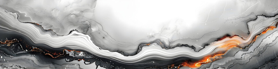 Aufkleber - Moody Abstract Marble Texture Background with Swirling Fluid Patterns in Monochrome Tones