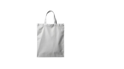 Wall Mural - White blank tote bag mockup isolated on transparent white background.