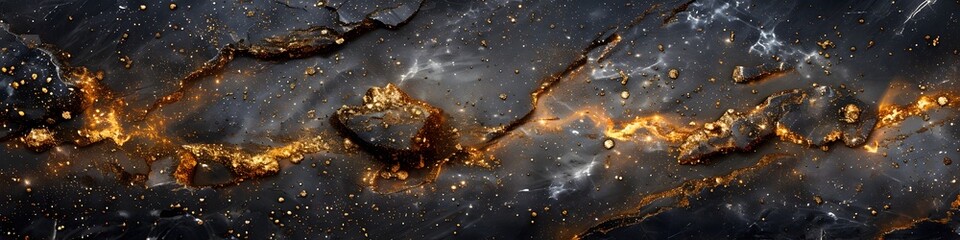 Aufkleber - Dramatic Marble Texture with Contrasting Cosmic Patterns and Abstract Swirls