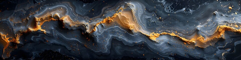 Poster - Captivating Swirls of Light and Dark - Ethereal Marble Texture Background Evoking Cosmic Mysteries