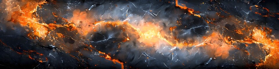 Poster - Raging Inferno:Explosive Bursts of Fiery Energy Engulf the Chaotic Landscape