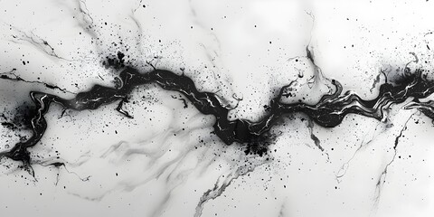 Wall Mural - Captivating Marble-inspired Monochrome Fluid Dynamics Showcasing Intricate Patterns and Mesmerizing Textures