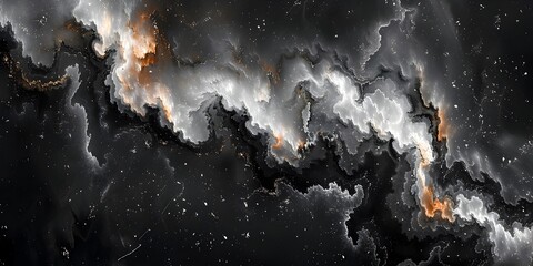 Aufkleber - Captivating Cosmic Chaos:An Awe-Inspiring Interpretation of a Turbulent Black Marble Universe