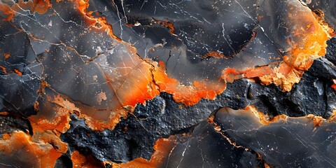 Aufkleber - The Fiery and Chaotic Patterns of a Weathered Marble Background,Showcasing the Raw Power and Transformative Nature of the Earth's Geological Forces