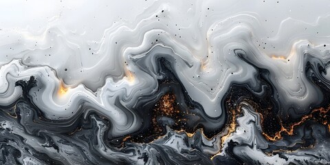 Aufkleber - Mesmerizing Black Marble Swirls and Waves Create a Dramatic,Elegant,and Sophisticated Backdrop for Premium Designs and Visuals