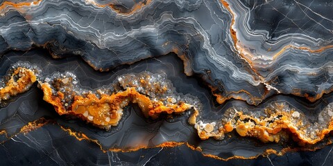Aufkleber - Captivating Black Marble Texture with Intricate Patterns and Dramatic Lighting Effects Showcasing the Natural Beauty and Unique Characteristics of