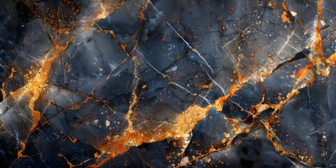 Aufkleber - Luxurious Marble Texture Background with Dramatic Fissures and Weathered Patterns