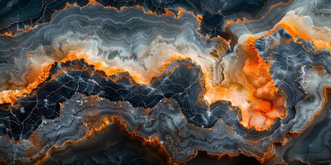 Poster - Captivating Fiery Marble Texture with Mesmerizing Abstract Patterns