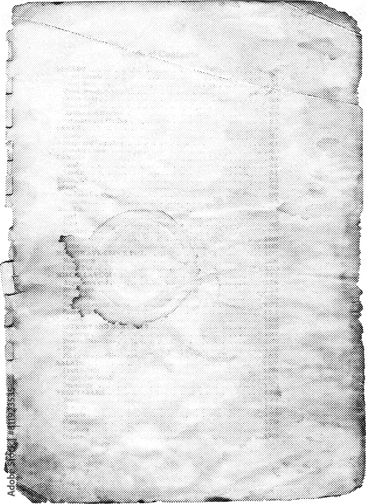 Halftone vintage note paper texture with a transparent background Stock ...