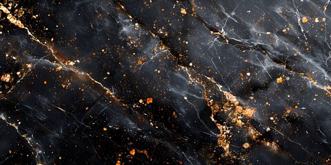 Aufkleber - Dramatic Black Marble Background with Mesmerizing Textured and Fractal Patterns,Featuring Luxurious Gold Accents for a Sophisticated and Captivating