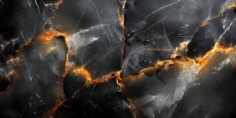 Poster - Striking Black Marble Textured Background with Dramatic Lighting and Moody Tones for Premium Design and Architecture